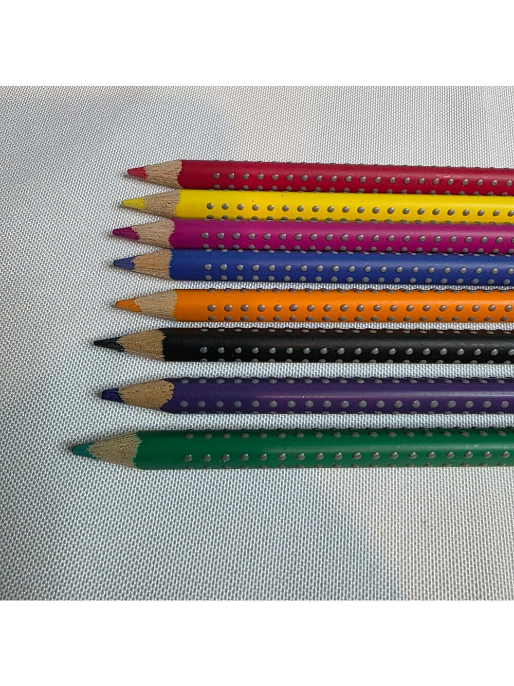 Faber-Castell Color Grip Colored Pencils 8 Sharpened Used Set Art Supplies